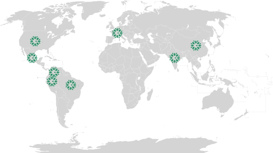 Global presence world map